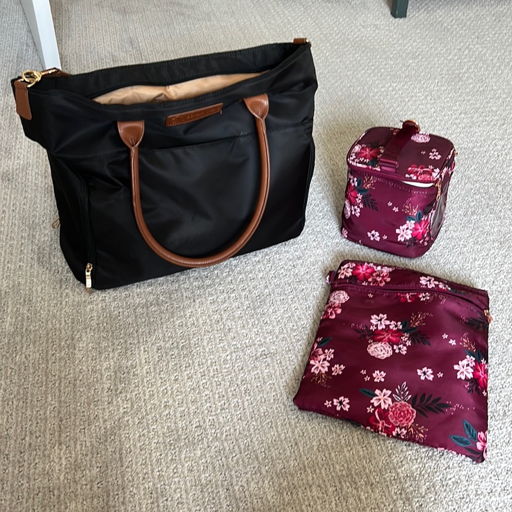 Sarah Wells breast pump bag with cooler and pump parts bag